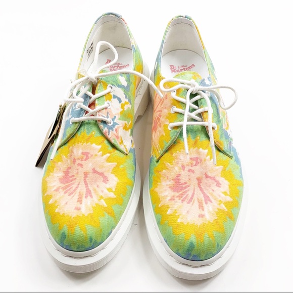 Dr. Martens Lester Tie-Dye Canvas Derby Sneaker 9 - Picture 4 of 8